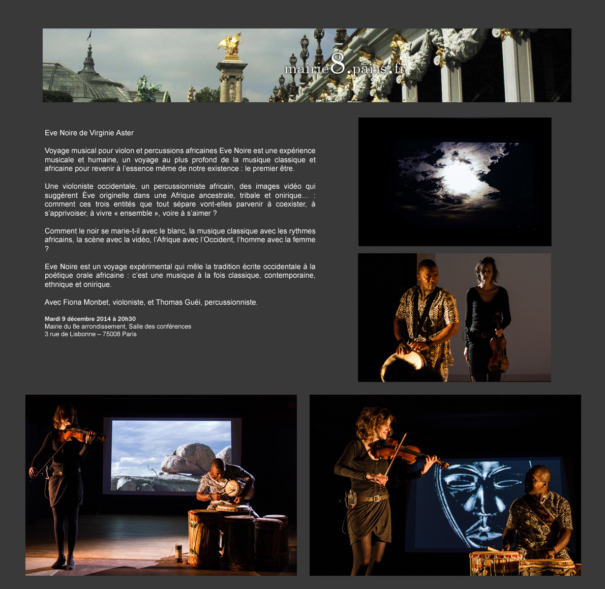 Eve Noire - concert du 9 d&eacute;cembre 2014